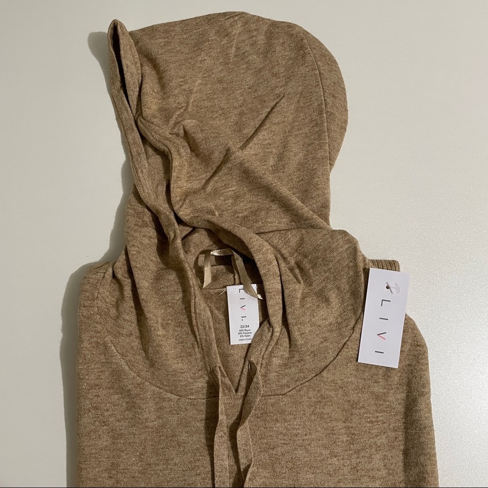 Lane Bryant Livi light weight hoodie beige 22/24